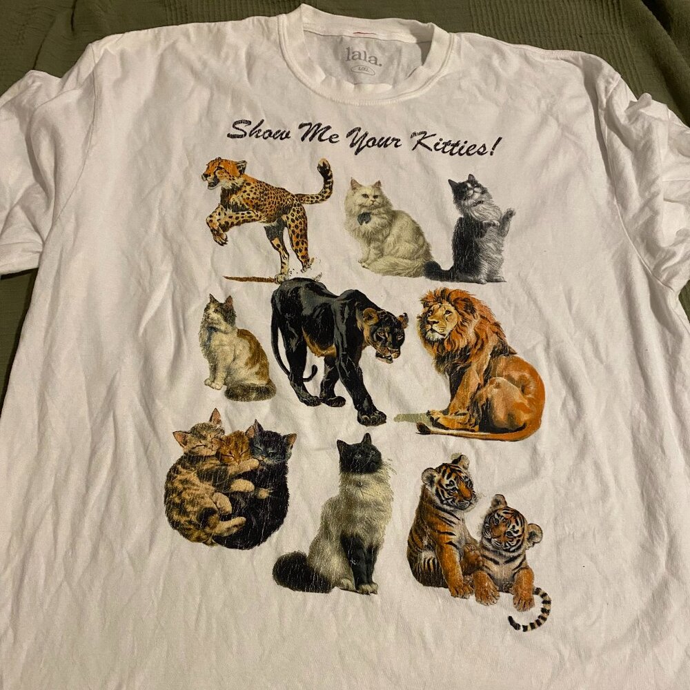 Dressed in Lala Kitties on Kitties Oversized Tee L/XL